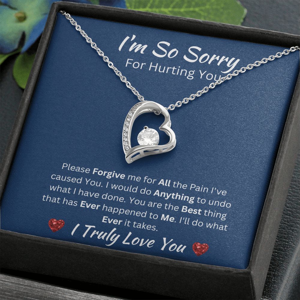 I'M SO SORRY - FOREVER LOVE NECKLACE - (BLUE)
