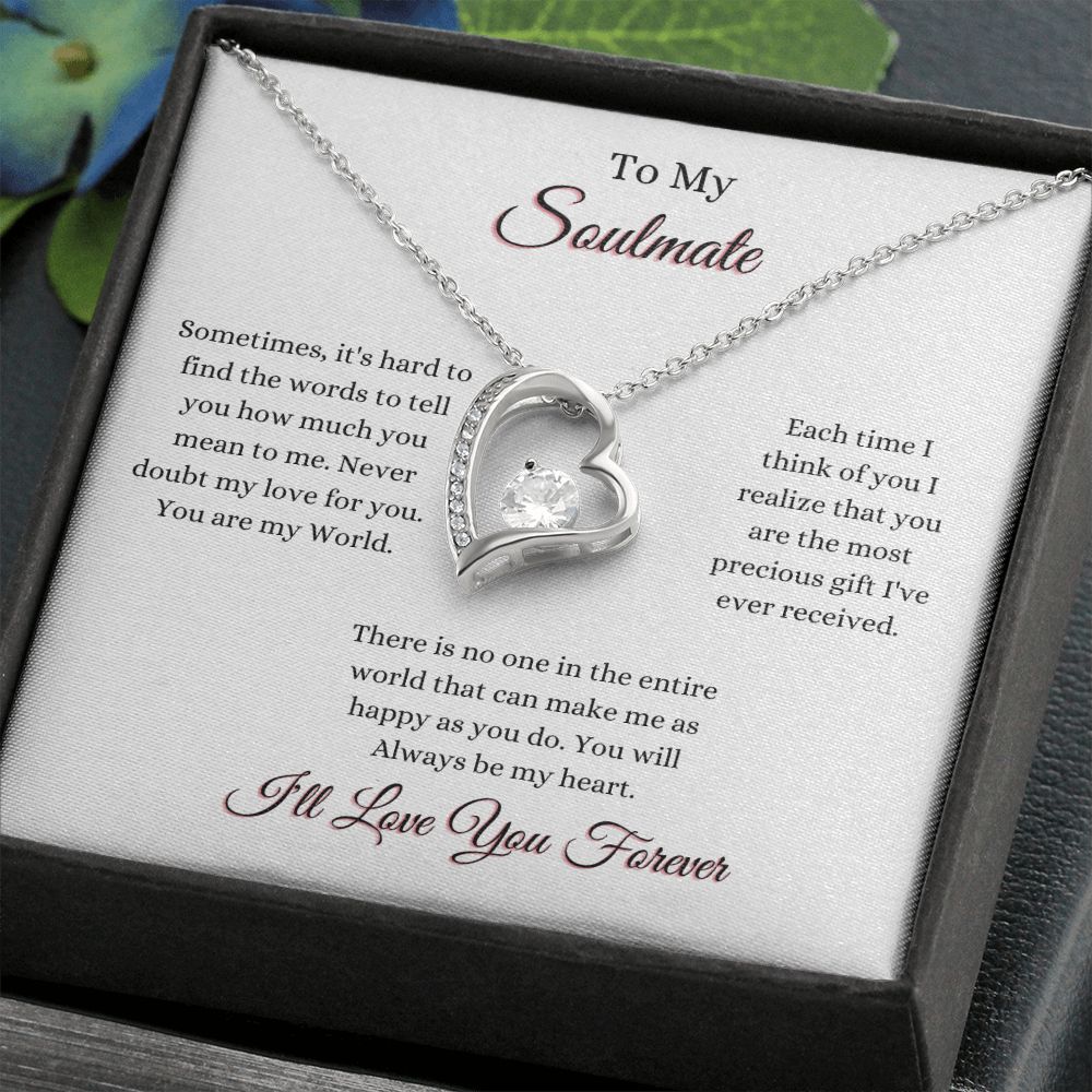 SOULMATE - TO MY SOULMATE - FOREVER LOVE NECKLACE (WHT)