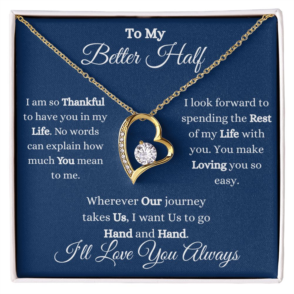TO MY BETTER HALF - FOREVER LOVE NECKLACE (BLUE)