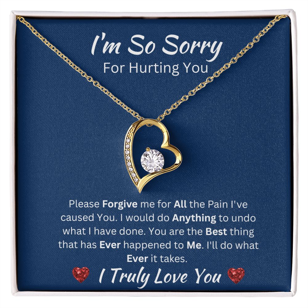 I'M SO SORRY - FOREVER LOVE NECKLACE - (BLUE)
