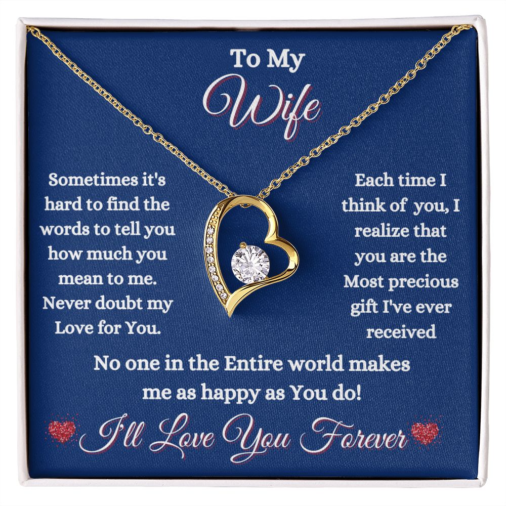 WIFE - TO MY WIFE - FOREVER LOVE NECKLACE (BLUE)