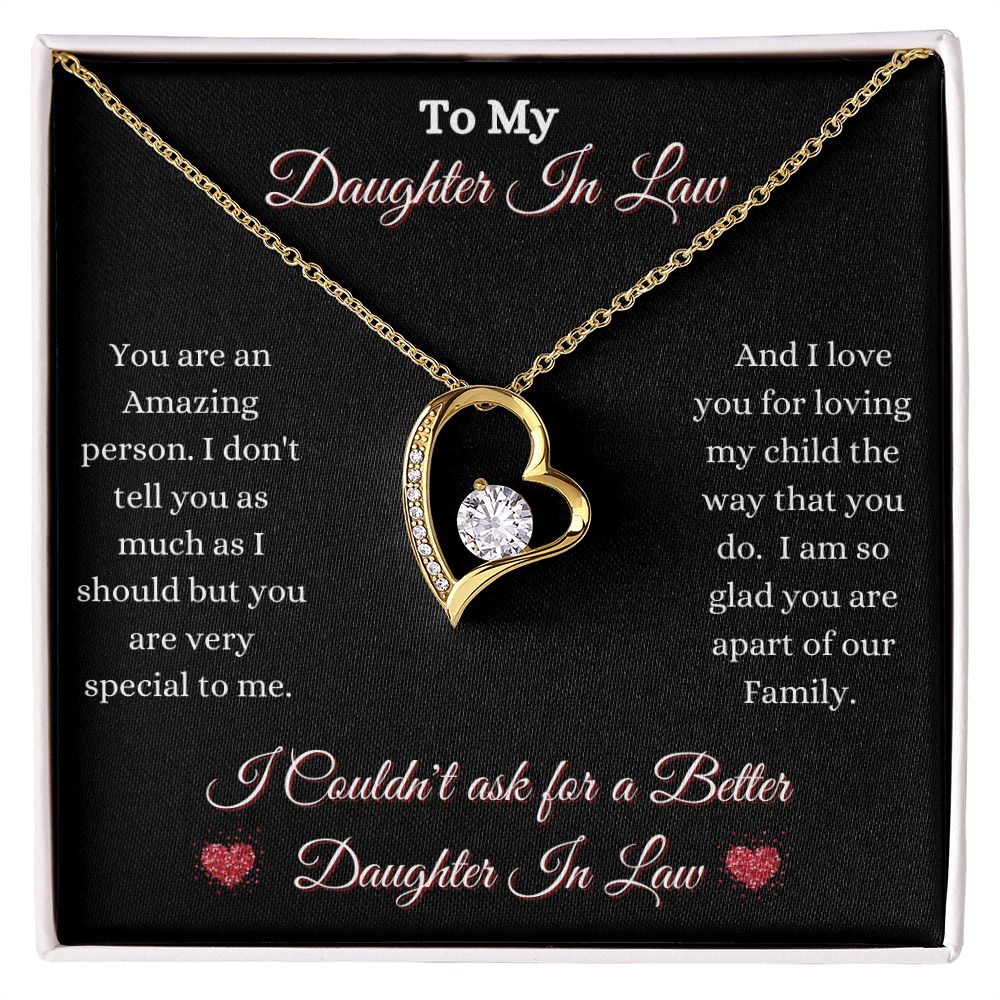 DAUGHTER IN LAW - FOREVER LOVE NECKLACE - (BLK)