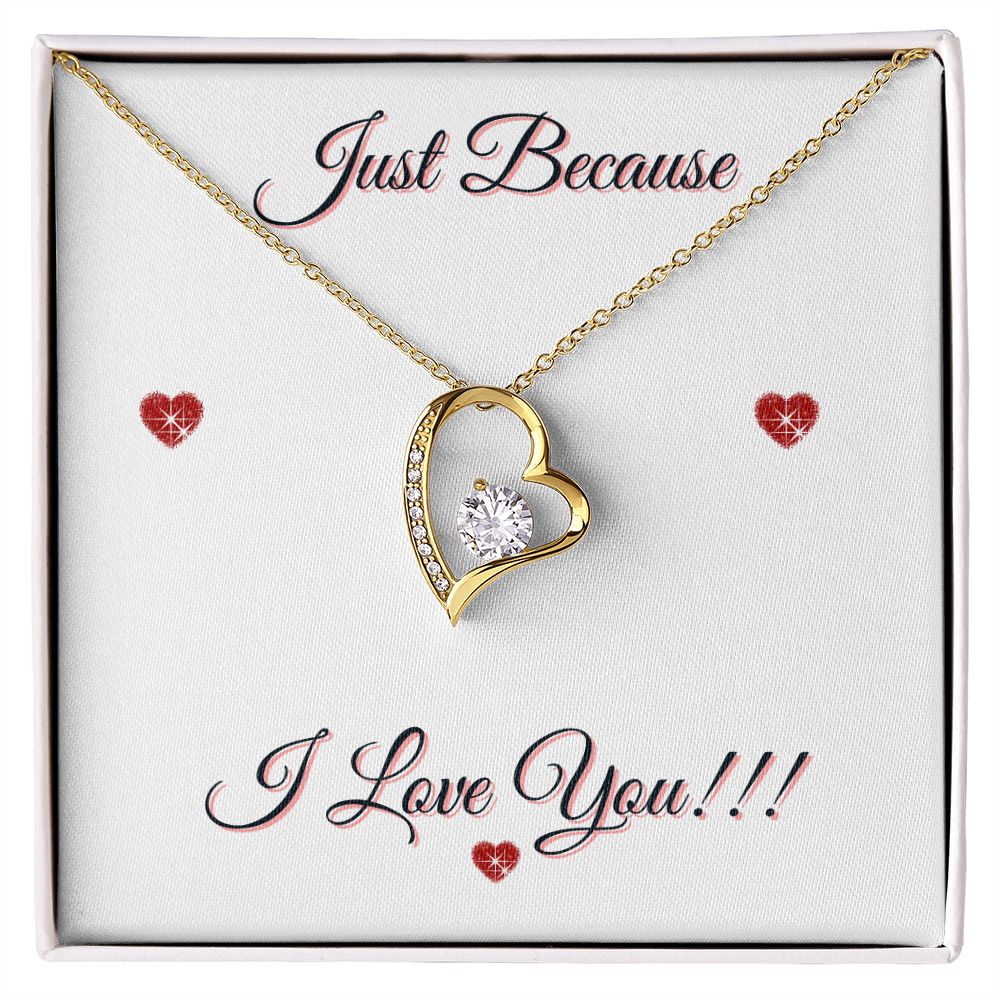 JUST BECAUSE - FOREVER LOVE NECKLACE - WHT
