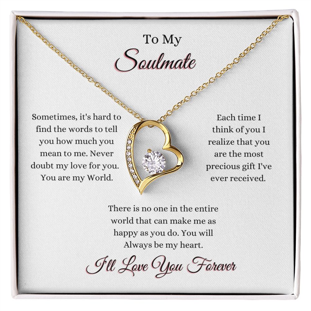 SOULMATE - TO MY SOULMATE - FOREVER LOVE NECKLACE (WHT)