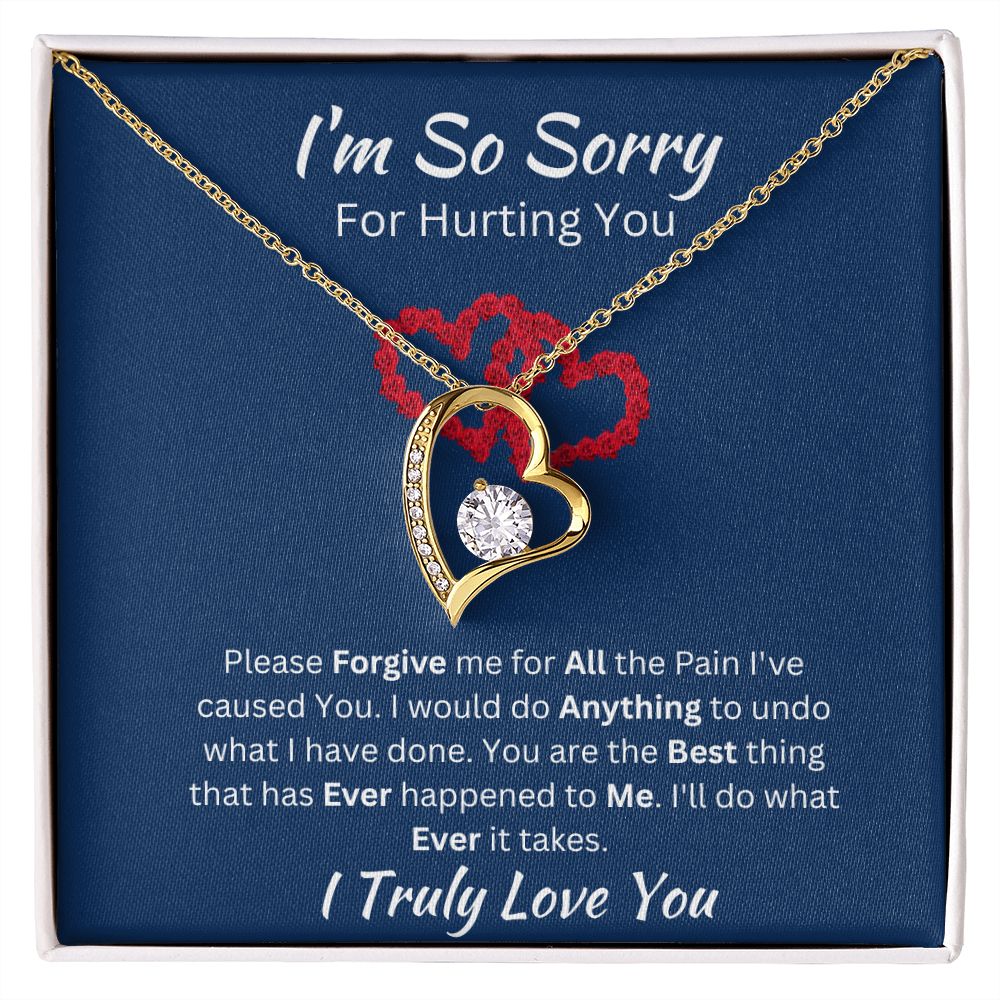 I'M SO SORRY - FOREVER LOVE NECKLACE - (BLUE)