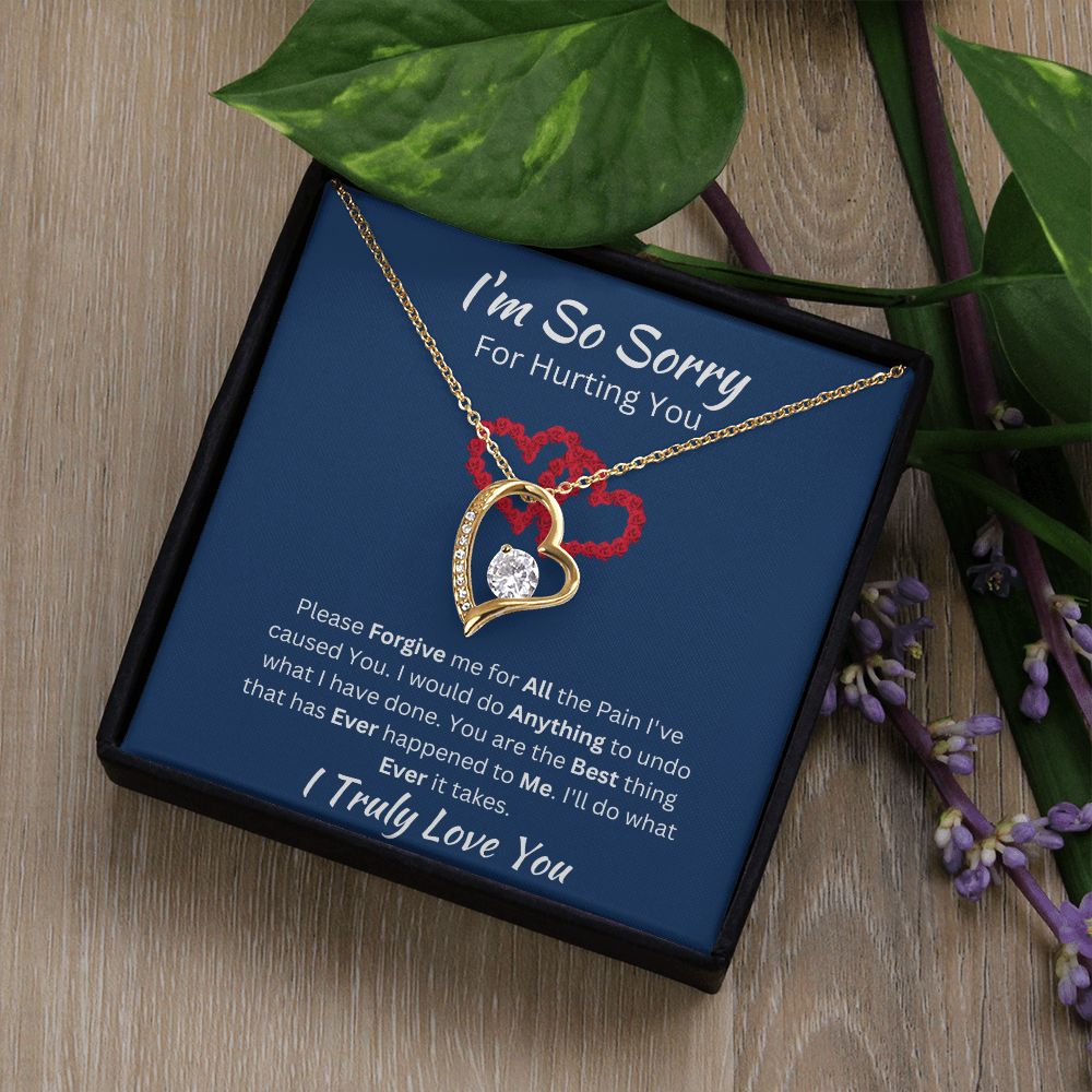 I'M SO SORRY - FOREVER LOVE NECKLACE - (BLUE)