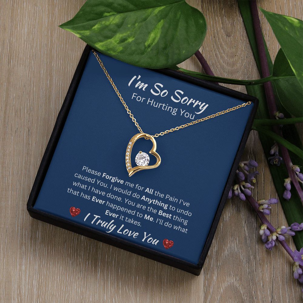 I'M SO SORRY - FOREVER LOVE NECKLACE - (BLUE)