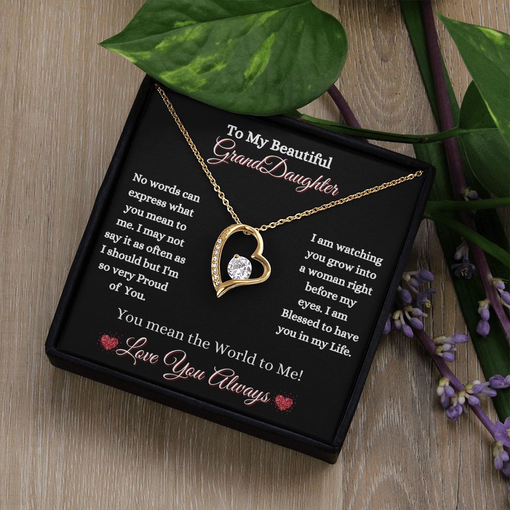 GRANDDAUGHTER - FOREVER LOVE NECKLACE - (BLK)