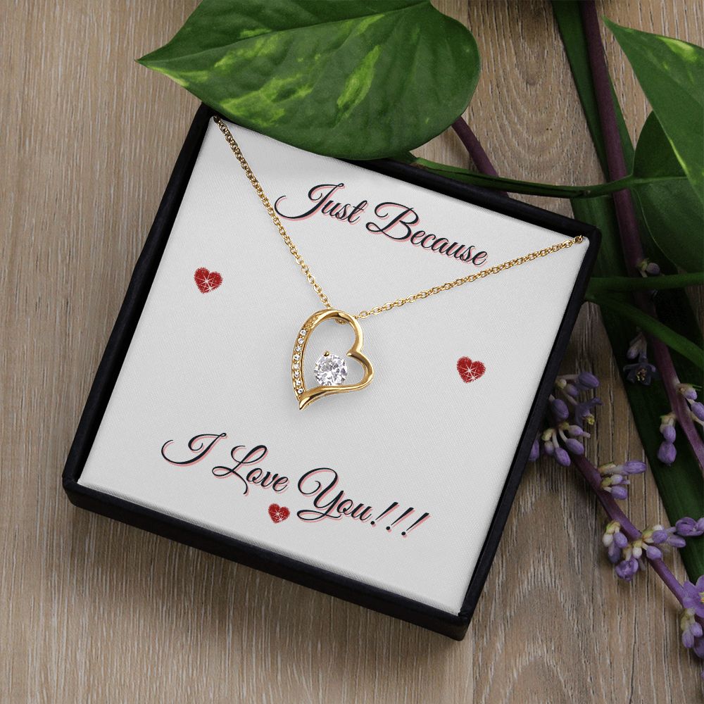 JUST BECAUSE - FOREVER LOVE NECKLACE - WHT