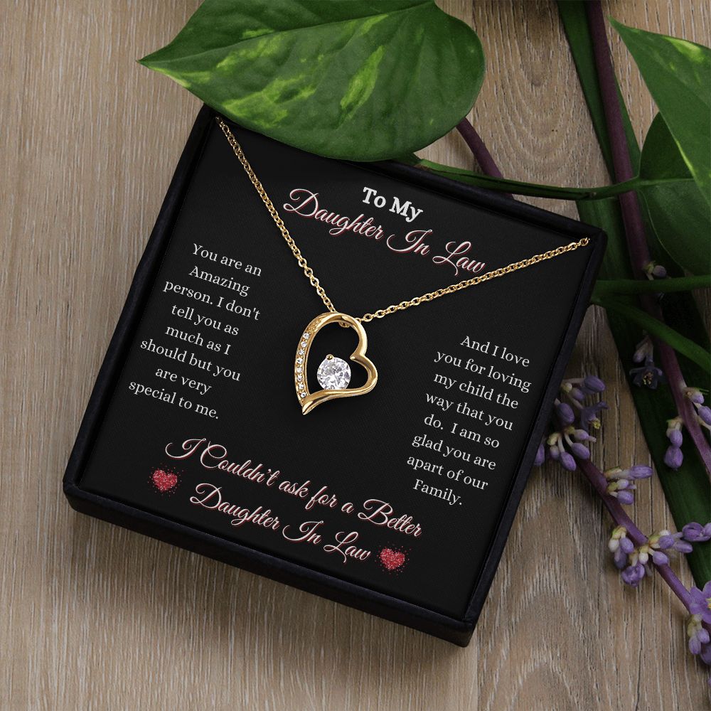 DAUGHTER IN LAW - FOREVER LOVE NECKLACE - (BLK)