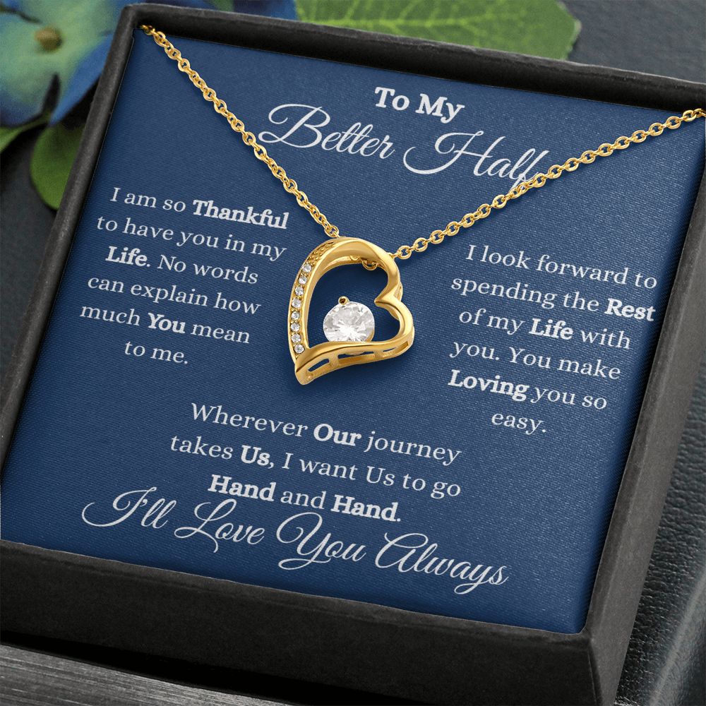 TO MY BETTER HALF - FOREVER LOVE NECKLACE (BLUE)