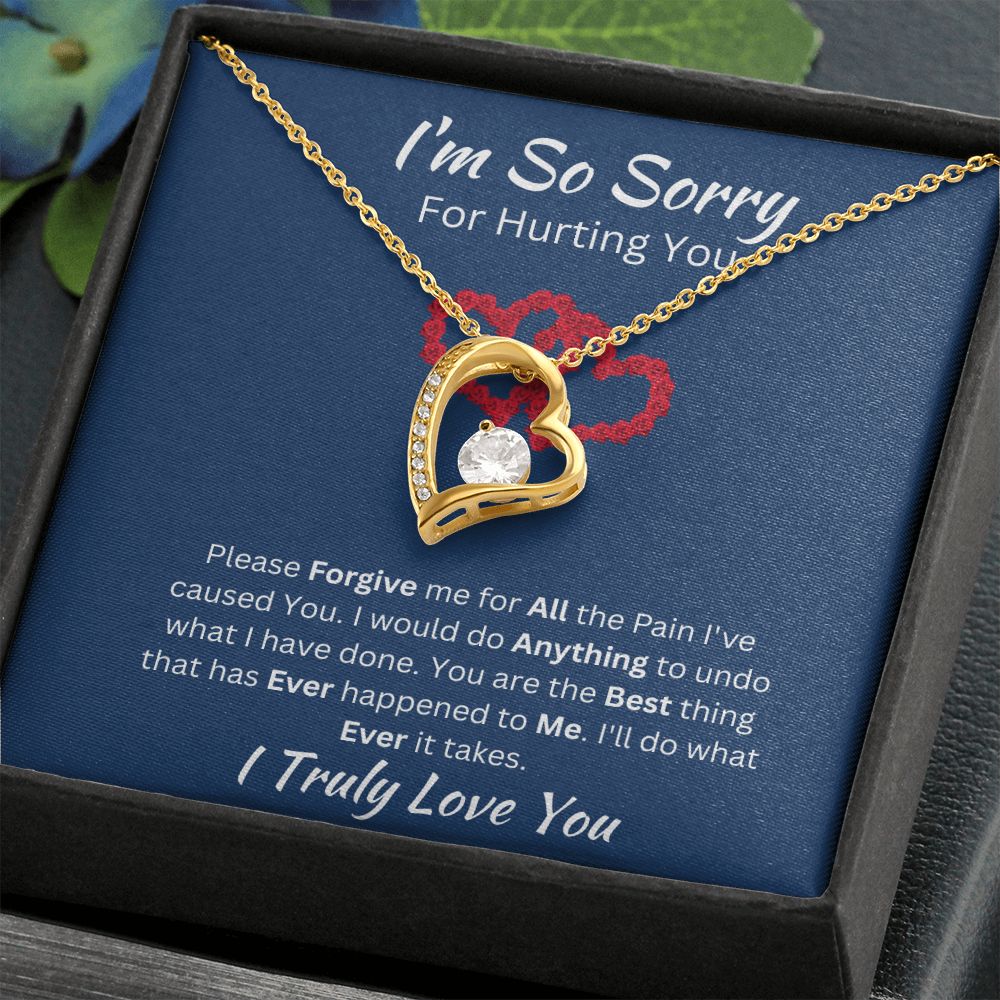 I'M SO SORRY - FOREVER LOVE NECKLACE - (BLUE)