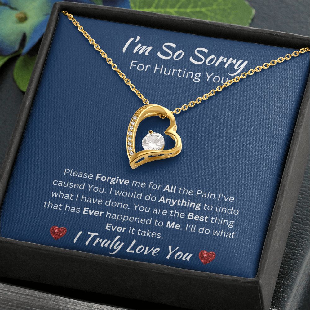 I'M SO SORRY - FOREVER LOVE NECKLACE - (BLUE)