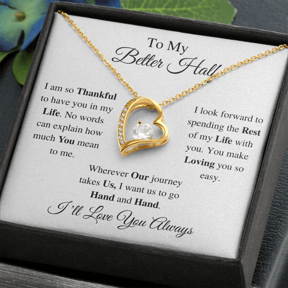 TO MY BETTER HALF - FOREVER LOVE NECKLACE (WHITE)