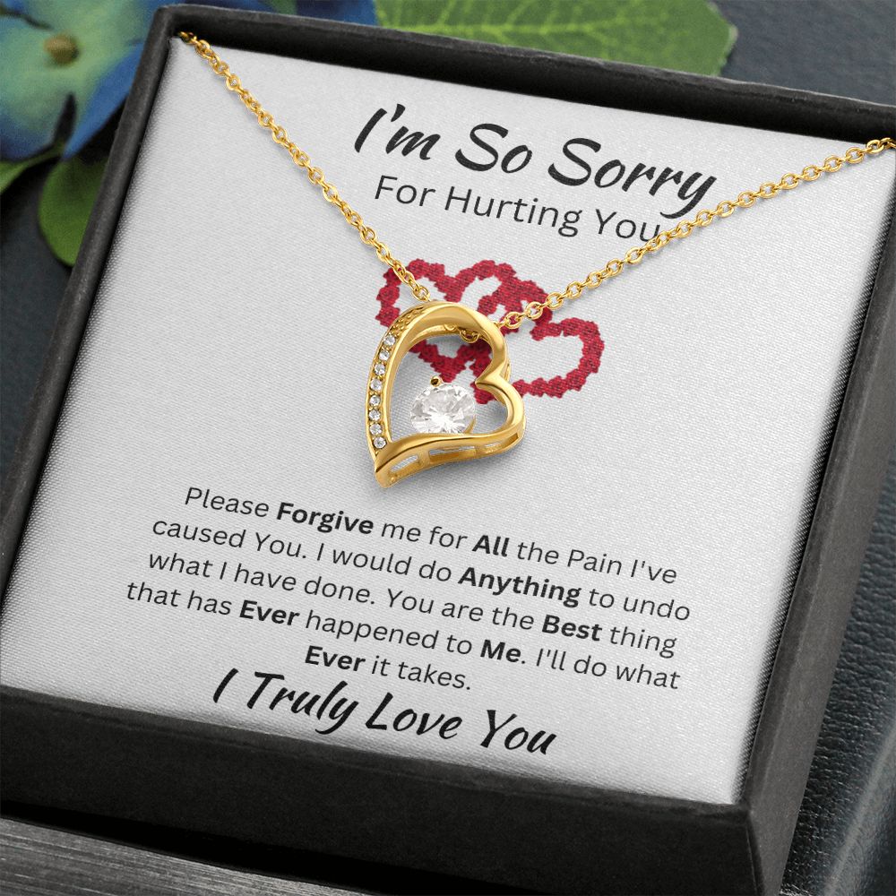 I'M SO SORRY - FOREVER LOVE NECKLACE - (WHITE)