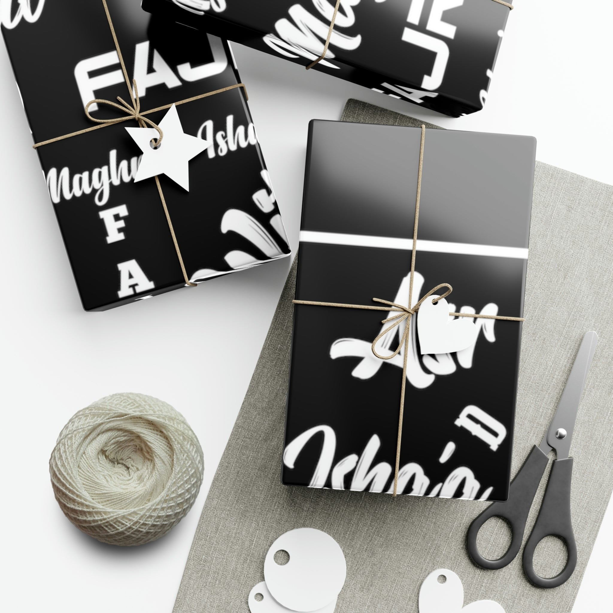 Islamic Gift Wrap Paper (Prayer Names) Also available in the other colors upon request