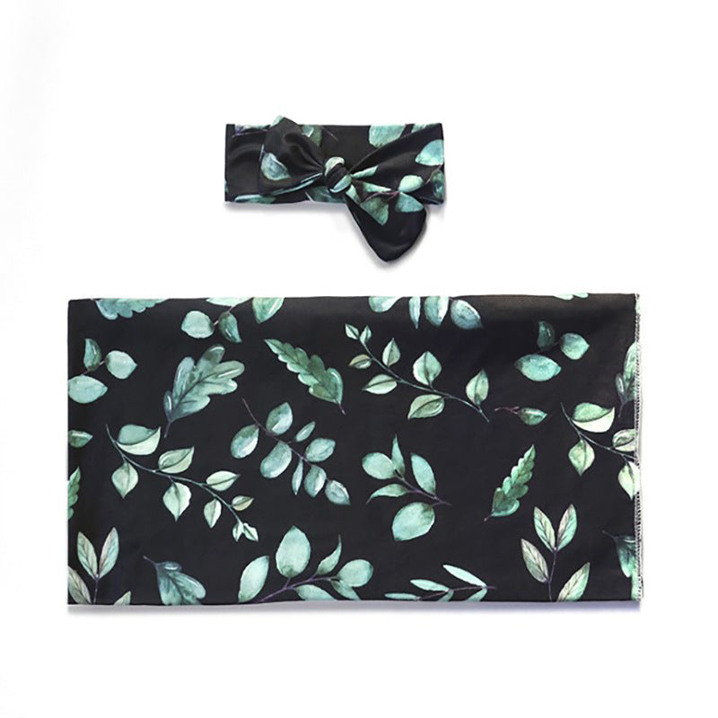 Newborn Headband Wrapper Baby Fetal Cap Blanket