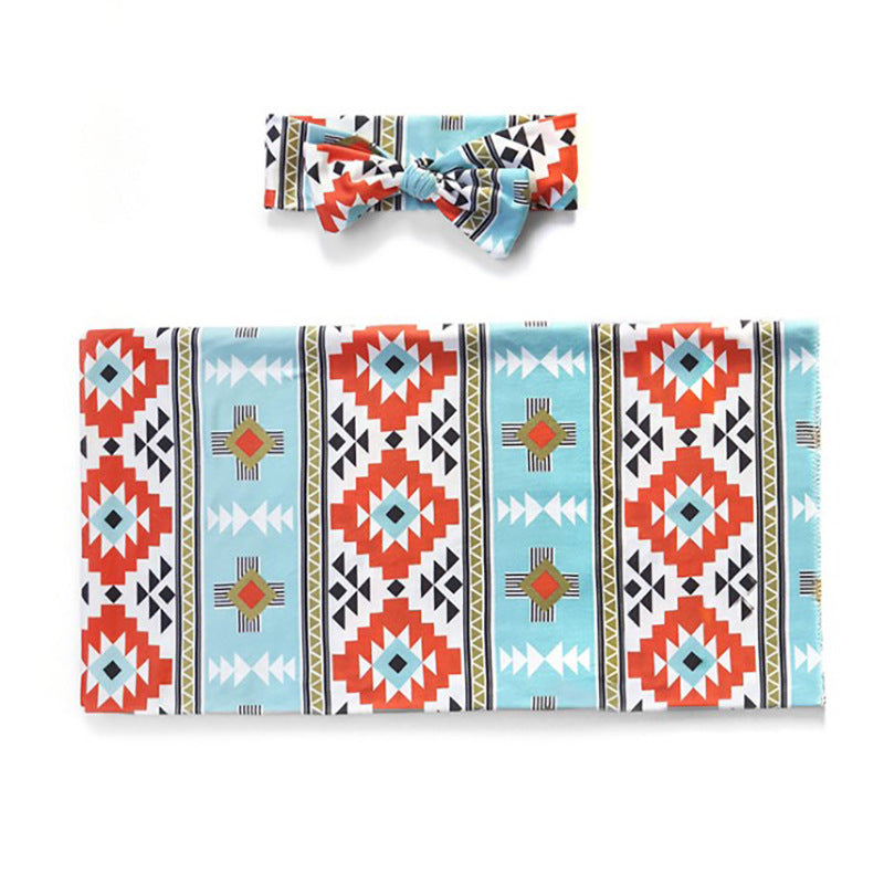 Newborn Headband Wrapper Baby Fetal Cap Blanket