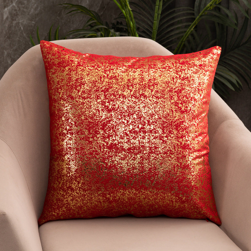 Rich Velvet Snowflake Gold Stamping Pillowcase