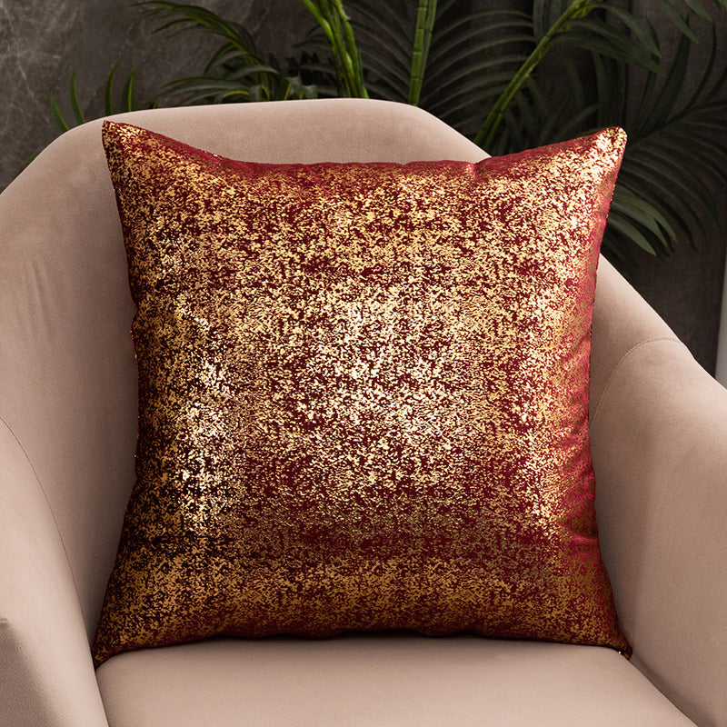 Rich Velvet Snowflake Gold Stamping Pillowcase