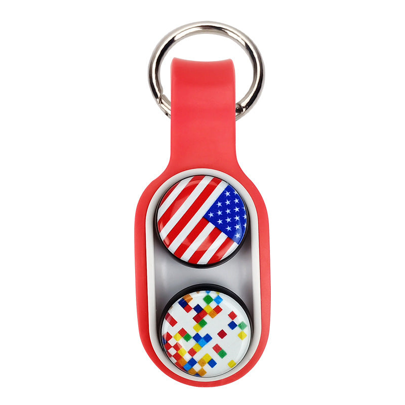 New Finger Decompression Toy Pop Puck Fidget Toys Hand Spinner Magnet Toys Colorful Decompression Toys For Adults Kids Gifts Key Chain