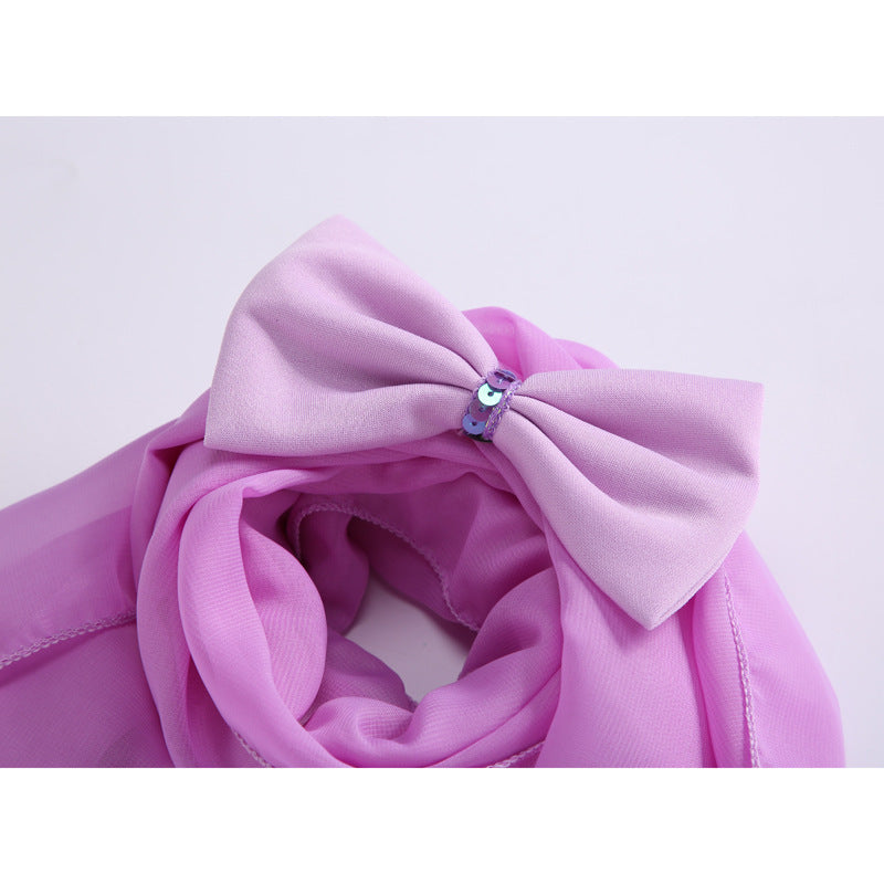 Girl's Dress Turban Bowknot Set