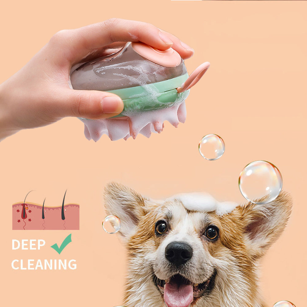 New 2 In 1 Pet Cleaning Bathing Massager