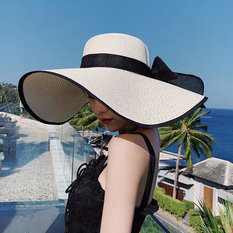 Women's Straw Woven Straw Hat Beach Seaside Travel Sun Hat