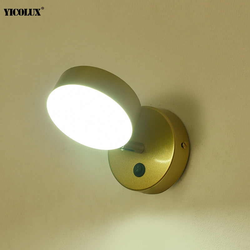 Black or Gold Bedside Wall Lamp