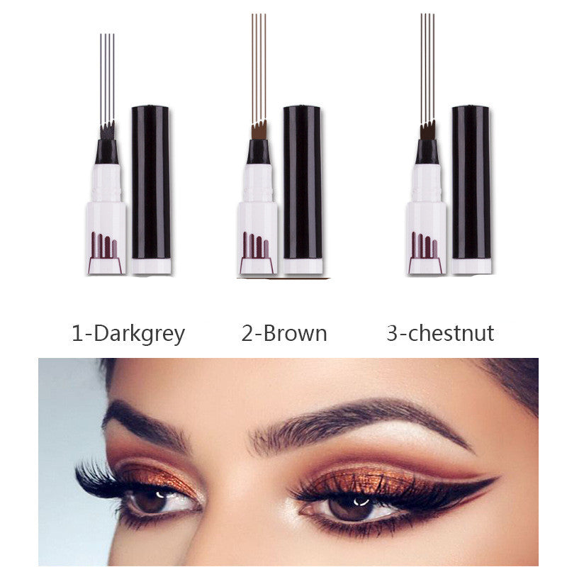 Four-pointed eyebrow pencil