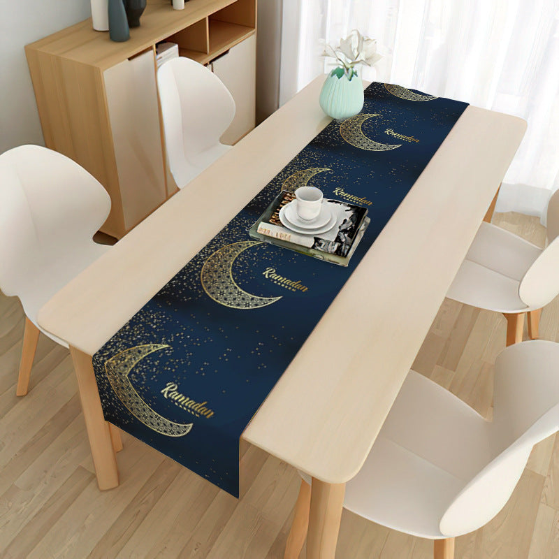 Home Muslim Ramadan Decorative Cloth Table Flag