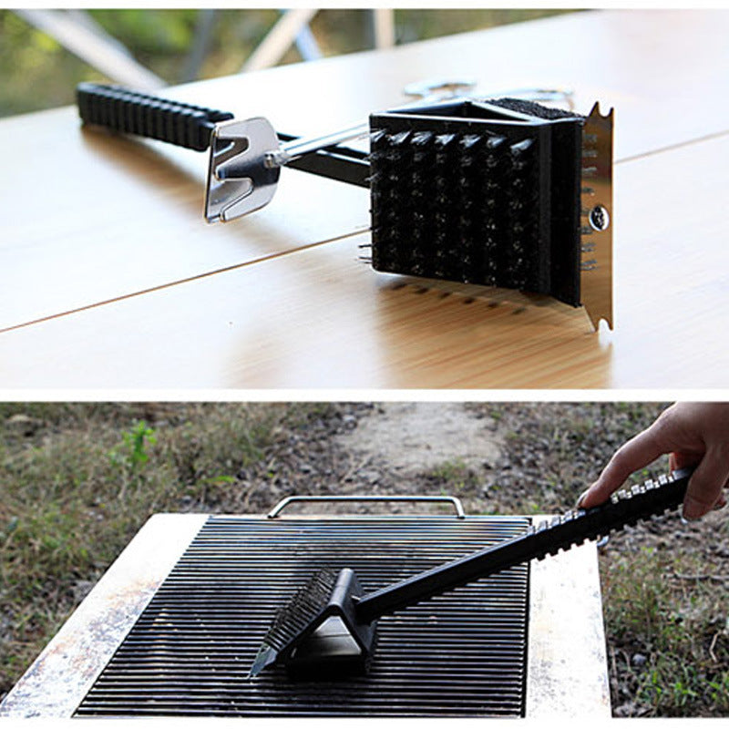 All In One Grill Scraper And Steel Brush Tool