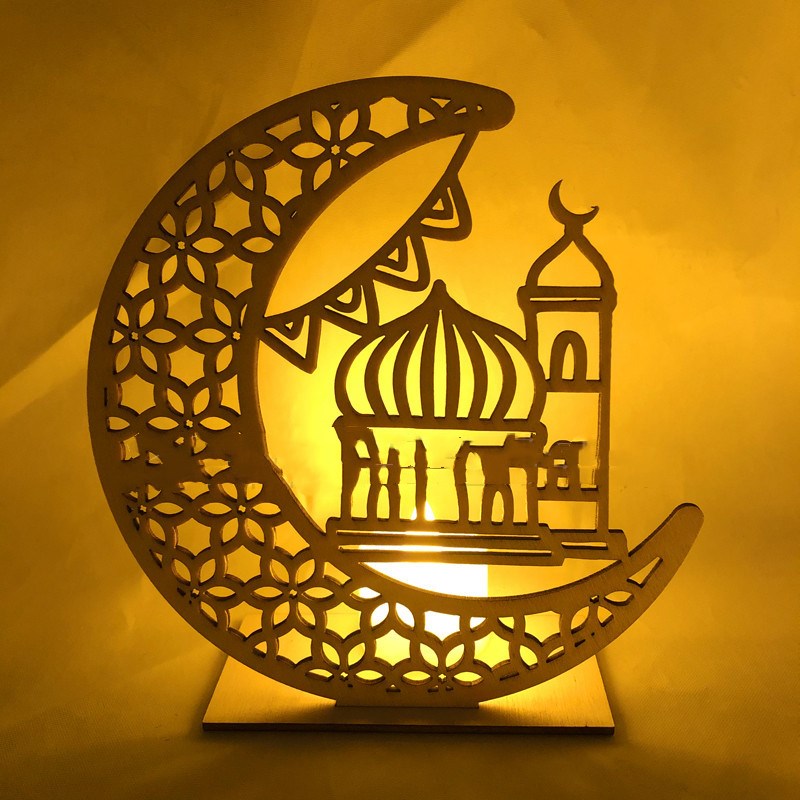 Wooden DIY Muslim Islamic Palace Decoration Gift