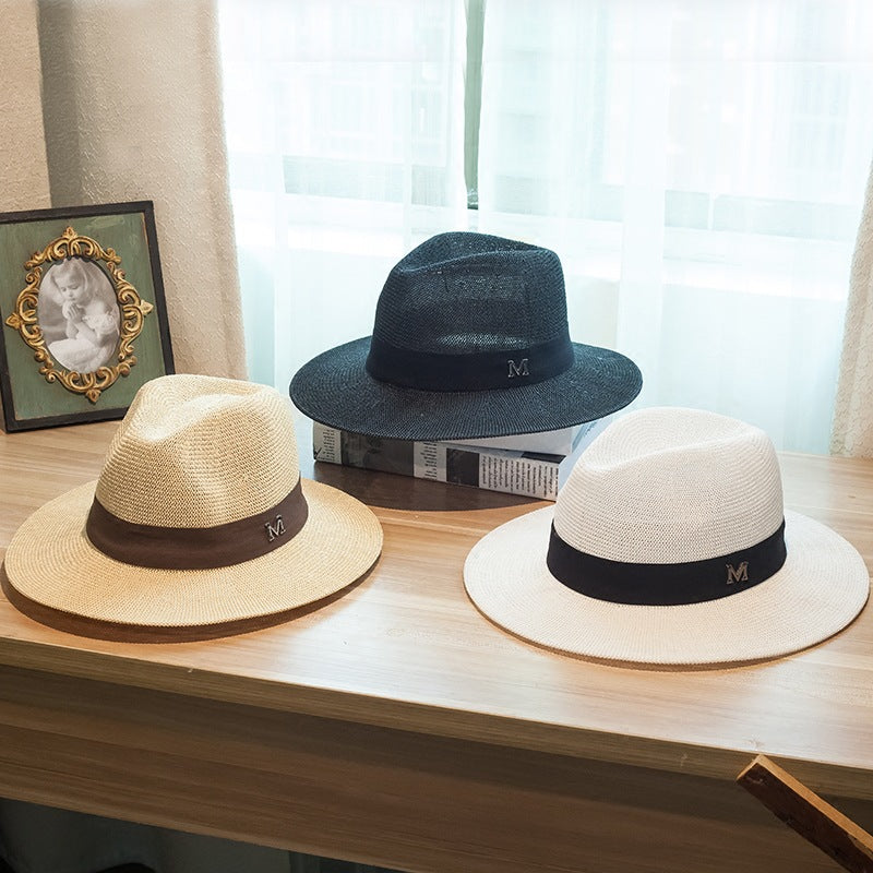 Jazz Hat Beach Sun Hat Panama Straw Sun Hat
