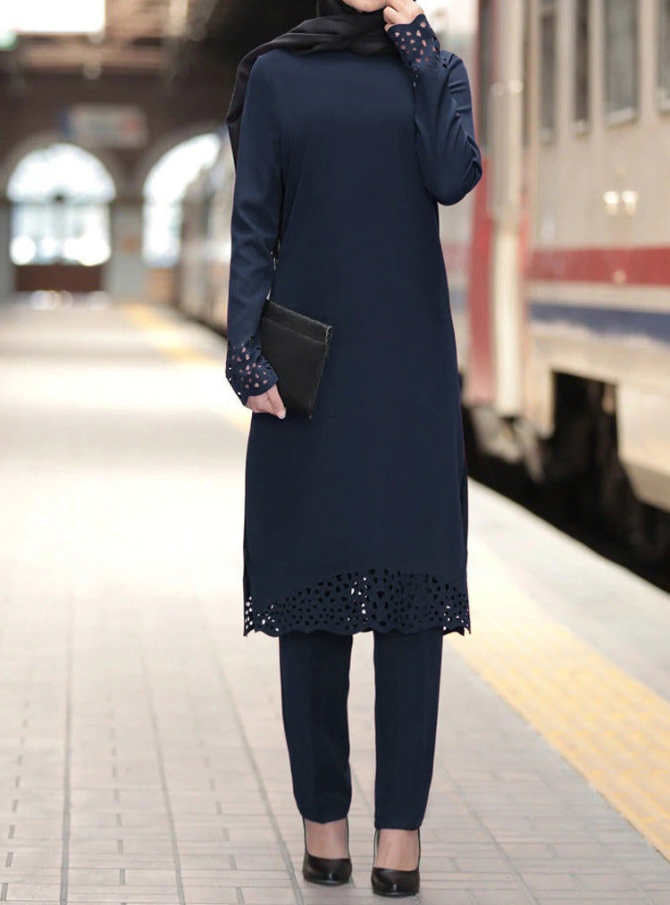Muslim women's suit abaya two-piece suit