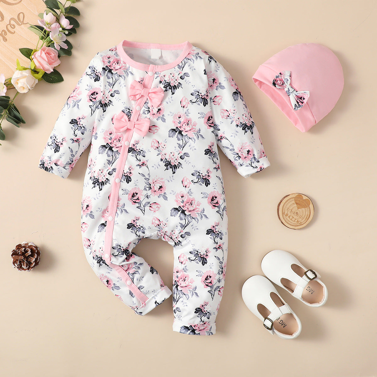 Infant Toddler One-piece Floral Baby Girl Jumpsuit