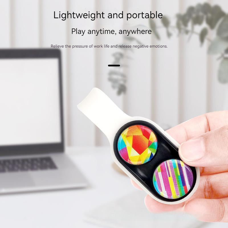 New Finger Decompression Toy Pop Puck Fidget Toys Hand Spinner Magnet Toys Colorful Decompression Toys For Adults Kids Gifts Key Chain