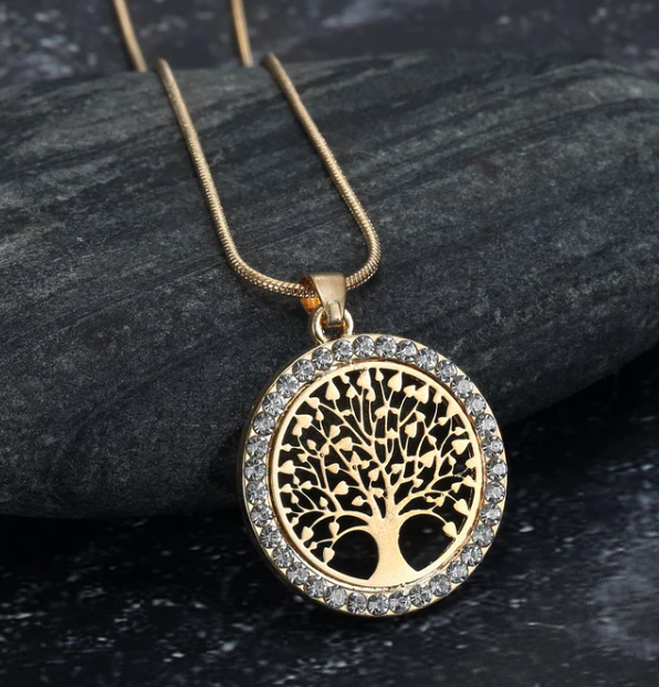 Asgard Crafted Celtic Tree of Life Family Tree Pendant Bling CZ Cubic Zirconia Necklace Women's or Girls Gift Ms. Leah's Place