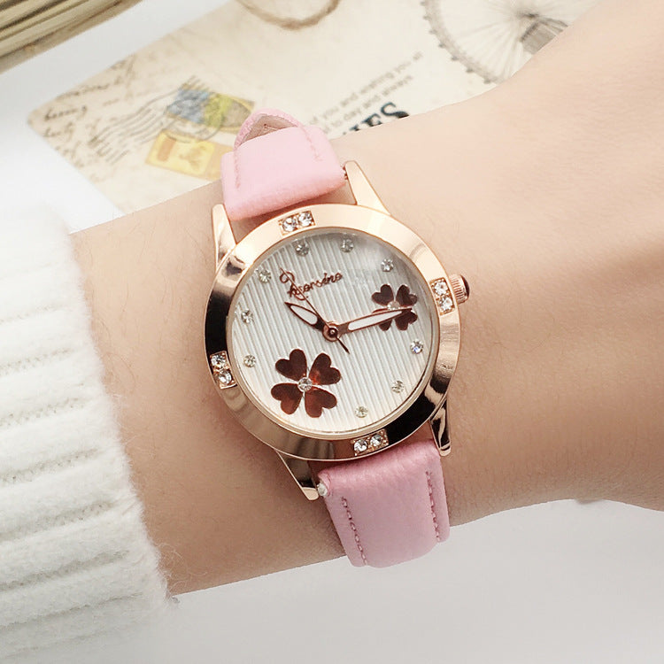 Girl's Flower Style Quartz Watch
