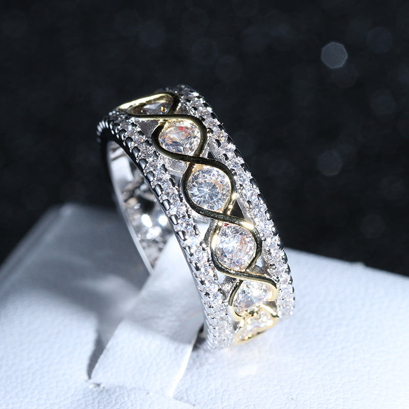 Elegant Female Zircon Stone Ring Finger Rings For Women Promise Love Valentine's Day Gifts