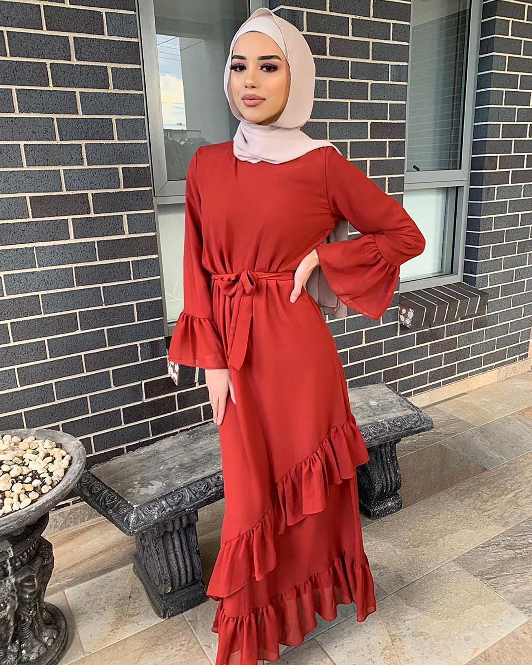 Muslim Long Skirt Dress Arab Robe Girly Dress