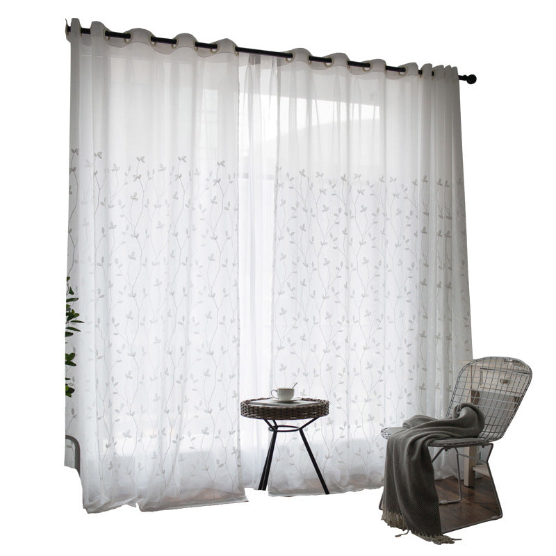Gauze curtain of bedroom curtain of rural wind sitting room