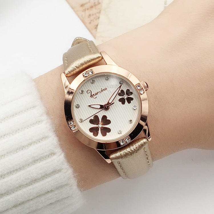 Girl's Flower Style Quartz Watch