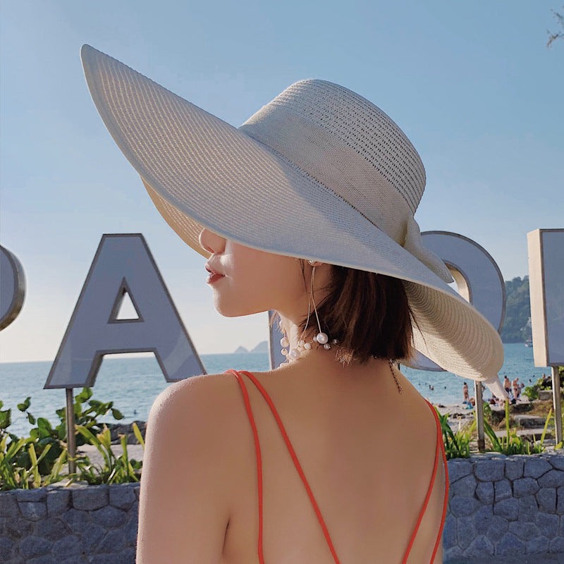 Women's Straw Woven Straw Hat Beach Seaside Travel Sun Hat