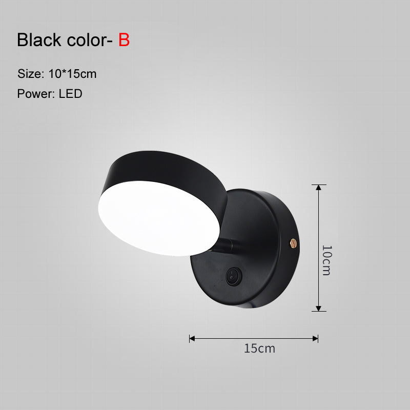 Black or Gold Bedside Wall Lamp