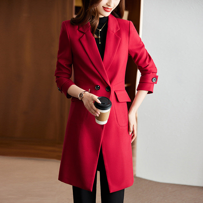 Women's Professional Long Suit Trench Coat