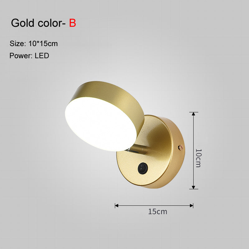 Black or Gold Bedside Wall Lamp