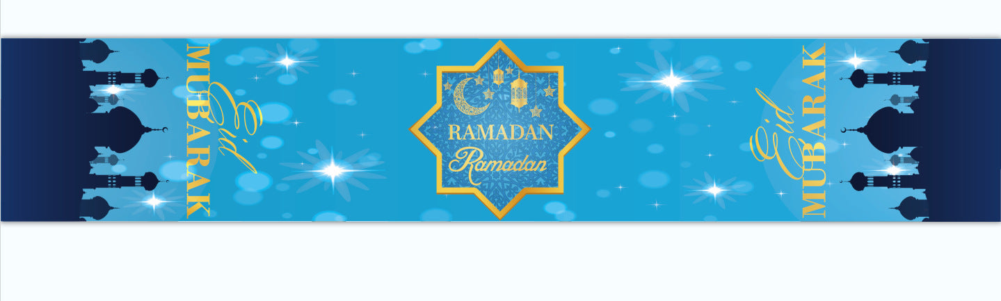 Home Muslim Ramadan Decorative Cloth Table Flag