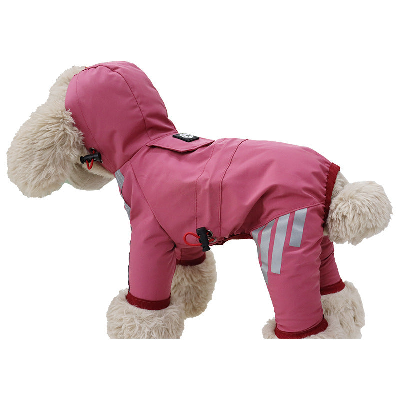 Dog Raincoat Full Package Four Feet Waterproof Rain Cape Pet Products