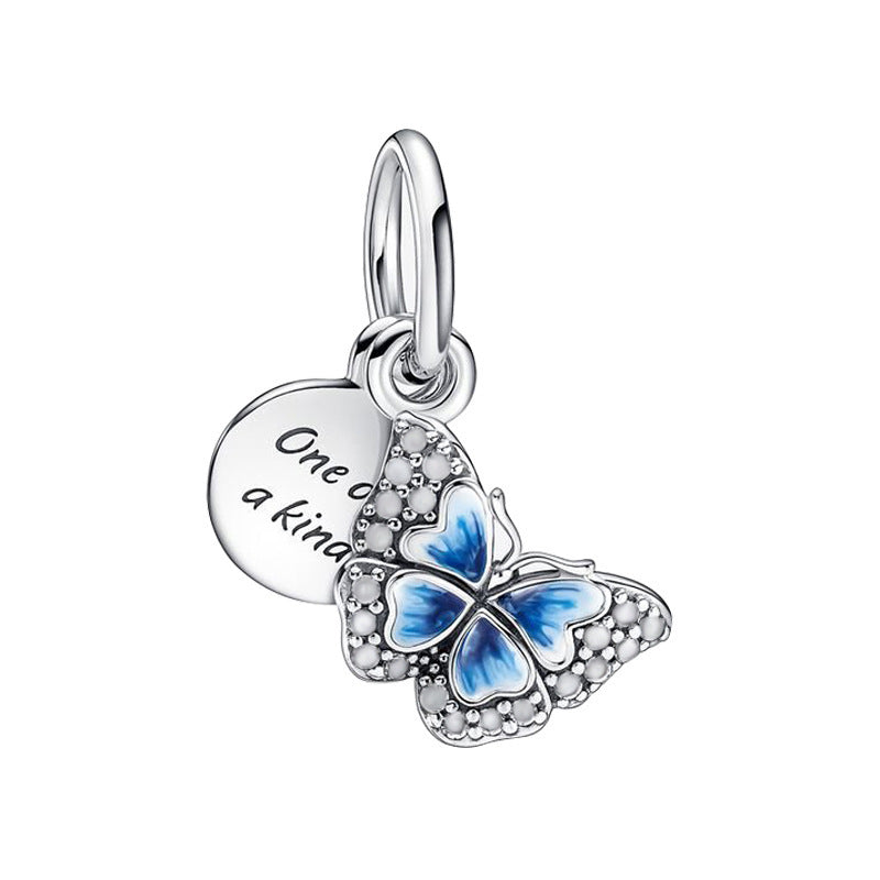 Heart Butterfly Beaded Bracelet Accessory Pendant Large Hole Beads